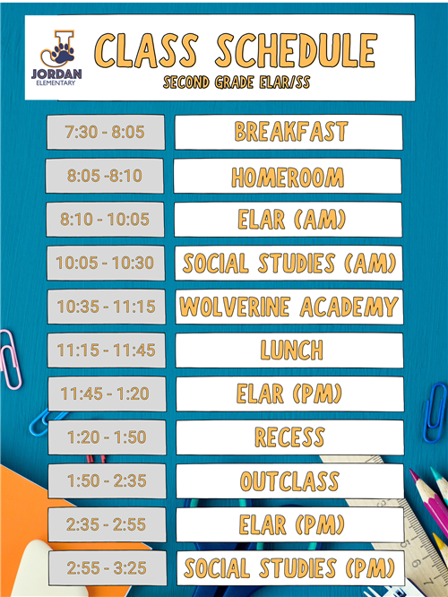 class schedule 2nd